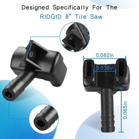 Water Nozzle Fitting Replacement For Tile Saw R4040 R4092 Direct Replacement Part 089038001074 shown with dimensions