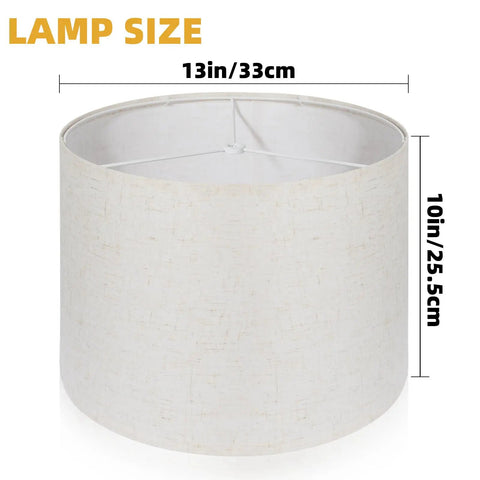 Light Gray Lamp Shade Set Of 2, 13x13x10 Inches, Easy Assembly For Table, Bedside, And Floor Lamps, Spider Fitter, Harp Compatible