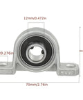 Self Aligning Pillow Block Ball Bearing With Cast Iron Housing Chrome Steel Insert For Heavy Machinery Providing Low Noise Smooth Rotation With High Load Capacity Stress Free Maintenance For Shops Where Reliability Matters, 12mm bore