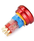 Metal Emergency Stop Push Switch With Self Locking Rotary Mushroom Cap, IP65 Waterproof, 5A 250VAC, side view