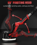 Heavy Duty Drywall Sander For Knocking Off Popcorn Ceilings Fast With 8 Amp Motor And Slick Retractable Pole complete with 90° pivoting head.
