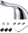 Lever Handle Kit And Screw Kit For Single Handle Pressure Balance Tub And Shower Faucets Polished Chrome Finish Compatible With American Standard M962160-0020A And 030126-0070A Easy Install Durable Replacement Set showing components and Allen wrench