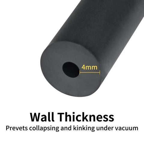 Matte Black Silicone Vacuum Hose Kit 10 Ft With 6 Pieces And 12 Sizes Includes All The Right Sizes For Vacuum Lines wall thickness