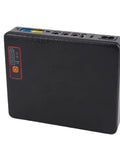 Compact Mini Ups Battery Backup With 20800Mah Capacity, black, showing ports and power indicators, ideal for routers.