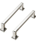 Polished Nickel Cabinet Pulls 10 Pack Five Sixteenths Inch Center Hole Cabinet Hardware for Kitchen Cabinets Bathrooms Drawers