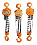 Heavy Duty 5 Ton Manual Chain Hoist Lifting Tool Perfect For Garage Work, Workshop Rigging, And DIY Projects To Get The Job Done Fast, with dual hooks and heavy chains.