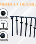 Universal Nylon Cable Tie Buckles For Cars And Home, Self-Locking Zip Ties in 20, 50, and 100 Pack shown with close-up details.