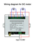 Four Channel Wireless Remote Control Switch Kit 433MHz 12V 24V 36V 10A Receiver With Two Transmitters For Garage Doors Motors Industrial Equipment And Home Automation Simple Install Wide Voltage Range Durable Build wiring diagram for DC motor, 12-36V input