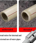 Hot Shot Electric Drill Compatible PVC Pipe Threader Kit with Water Pipe Thread Cutting Tool for internal and external threading.