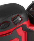 Close-up of controls on Slick Cordless Random Orbit Sander Kit With M18 Battery Pack for smooth finishing tasks.