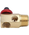 Heavy Duty Brass Air Tank Manifold With Shut Off And Relief Valves Half Inch NPT Port For Air Compressor 0 To 110 PSI Pneumatic System