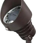 Lit Bronzed Brass 120V LED 10 Degree Spotlight, 19.5W, 3000K Warm White, Integrated LED Accent Fixture for Wet Locations