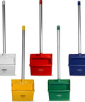 Solid As A Rock Green Upright Dustpan Pack Of 6 With 30 Inch Aluminum Handle And Serrated Comb Edge Stands Tall For Spotless Floors