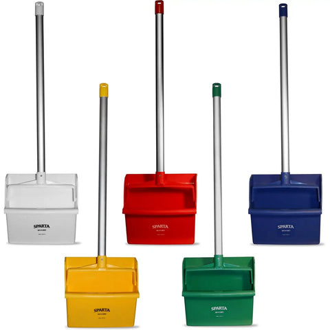 Solid As A Rock Green Upright Dustpan Pack Of 6 With 30 Inch Aluminum Handle And Serrated Comb Edge Stands Tall For Spotless Floors