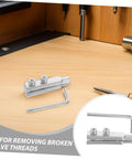 Hot Deal Broken Valve Screw Extractor Kit: Stainless Steel 2pc Universal Pipe Wrench For Faucet Fixture Thread Removal And Extraction Tool on wood surface