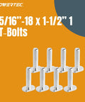 T Track Knob Kit With 7 Star Knob And 5/16-18 Bolts And Washers, 10 Pack, T Track Fasteners For Woodworking Jigs And Fixtures, bolts shown