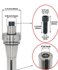 Face mill cutter holder EMRW 6R with RPMT1204 hard alloy blade, silver metal; includes 8mm and T15 spanners.