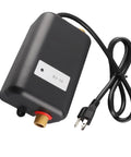 Compact Electric Under Sink Water Heater Brings Quick Warmth Back With A No Fuss Eco Friendly Tankless Build That Slashes Power Bills While Cranking Out Streaming Hot Water For Everyday Use. Black tank with plug and brass connector.