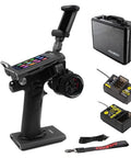 Noble NB4 Pro Plus 2.4GHz 18 Channel Radio Transmitter With FGr4B And FGr8B Receivers, touchscreen controller, and accessories.