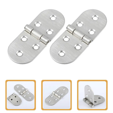 Stainless Steel Folding Table Hinges With Easy Disassemble Design Two Piece Small Silver Folding Supports for home or restaurant use