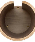 Top view of Freestanding Toilet Paper Holder With Walnut Veneer On Birch Plywood Holds Mega Rolls And Extra Spares