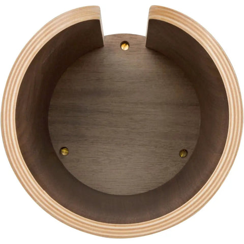 Top view of Freestanding Toilet Paper Holder With Walnut Veneer On Birch Plywood Holds Mega Rolls And Extra Spares