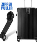 Explosion Proof Nylon Zipper Pull For Luggage Replacement Black 2.36 Inch Quick Release Zipper Head shown with suitcase