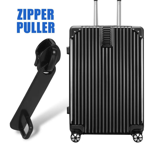 Explosion Proof Nylon Zipper Pull For Luggage Replacement Black 2.36 Inch Quick Release Zipper Head shown with suitcase