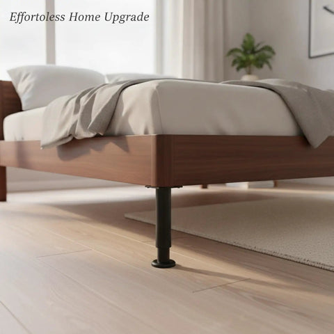 Stainless Steel Adjustable Furniture Leg With Wide Base For Sofa And Cabinet Heavy Duty Height Adjustable From 3.9 To 5.5 Inches Replacement Support under bed