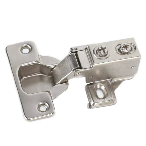 35mm Short Arm Inset Hinges Featuring Breezy Soft Close Hydraulic Damper For Hidden Cabinet And Wardrobe Doors with zinc alloy body.