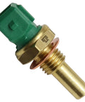 Top Shelf Heavy Duty Coolant Temperature Sensor Direct Replacement OE Spec Engine Cooling System Monitor Rock Solid Plug And Play Ecu Communication 158-0134 close-up view showing brass probe and green connector