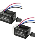 Dual Voltage 12V And 24V DC Motor Speed Controller With 10A Output Knob Adjustable Stepless Regulator, wires shown