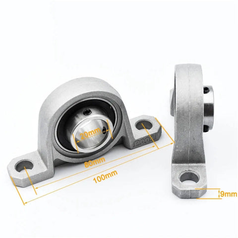 Badass 4 Pc Set Of KP004 Pillow Block Bearings With 20mm Bore Housing Solid Zinc Alloy And Steel Insert Self Aligning Design For Shafts That Provide Heavy Duty Durability To Run Your Machines Smoothly Every Day Without Zero Hiccups Or Glitches Now. 20mm pillow block bearing set, zinc alloy housing