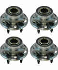 Wheel Hub And Bearing Assembly Four Piece Set Front Rear Left Right All Four Corners Ball Bearing Replacement Kit BHA53775
