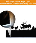 Forest Deer Cartoon Wall Sconce LED Light For Indoor Spaces, silhouette detail of deer and trees with light guide
