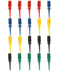 Pro Grade Twenty Piece Insulated Test Hooks And Grabbers Colorful Clamps For Digital Multimeter Testing Electrical Diagnostics