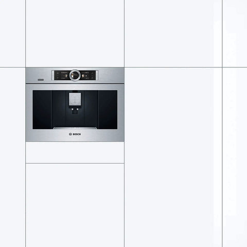 24 Inch Wide Built In Automatic Coffee Machine With Home Connect For A Smart Kitchen, Stainless Steel Finish in cabinetry