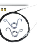 Go Kart Throttle Cable Kit With Brake Return Springs For Predator 196cc 212cc 6.5HP Road Rocket Azusa Radio Flyer Vintage Carter Super Wheel Kids Go Kart Red Replacement Parts shown with springs and cables