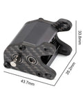 Ultra Light Dual Motor Transmission Dig Overdrive Gearbox With Slipper Pad for 1/10 RC Crawler Rigs, carbon fiber motor plate