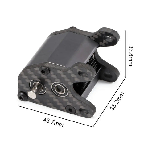 Ultra Light Dual Motor Transmission Dig Overdrive Gearbox With Slipper Pad for 1/10 RC Crawler Rigs, carbon fiber motor plate