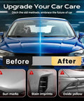 Fast Fix Glass Crack Repair Kit For Windshields With 30ml Repair Liquid Includes Blade Towel And Five Curing Films Two Pack Easy DIY Auto Glass Repair applied on windshield before and after.
