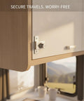 One Handed Stainless Steel Push Latch For RV And Boat Cabinets No Fuss Easy Install Keeps Doors Locked Against Road Vibration