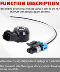 Drop In Knock Sensor Kit 22060-7B000 With Wiring Harness For Nissan Frontier Xterra Quest Villager Pathfinder 1999-2004 3.3L Replacement Ignition Knock Sensor Black, black sensor with harness