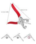 Sturdy Stainless Steel Snap Fasteners Kit Setter Tool With Five Claw Designed For Easy Garment Repairs And Craft Projects, 13cm red handled setter