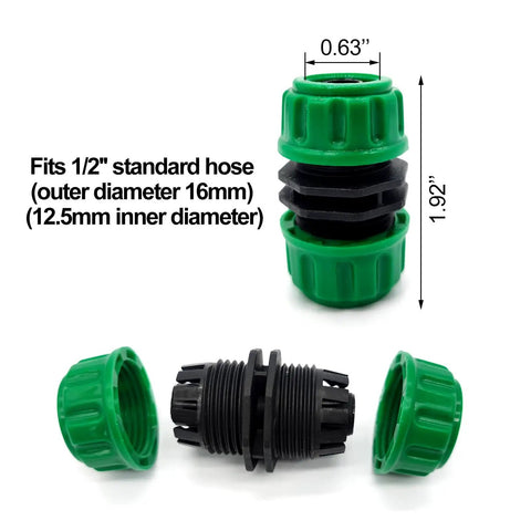 Six-Piece Hose Repair Connector Extender For 1/2 Inch Garden Hose Quick Repair Connection Plastic Hose Joiner Splicer