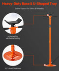 Underhoist Support Stand Three Quarter Ton Capacity with two wheels, adjustable height, tubular steel frame, U-shaped tray visible