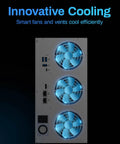 Screaming Fast 12 Bay Network Attached Storage Chassis Featuring Intel Core I7 1255U Powerhouse And 16Gb Ddr5 Cache For Seamless Cloud Sync with cooling fans.