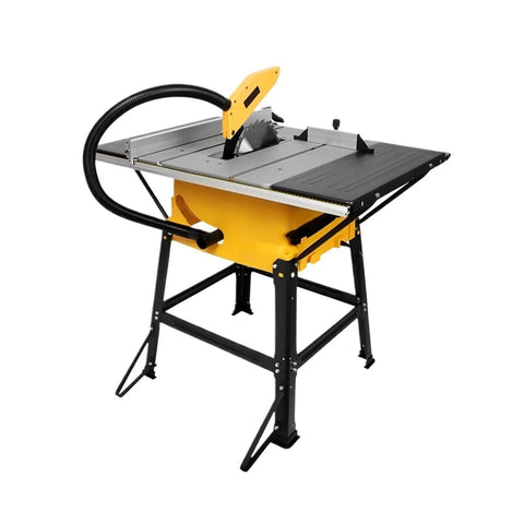 Heavy Duty Portable Saw Station Featuring A 10 Inch Blade And Beefy 2000W Motor Delivers Smooth Cuts With Zero Dust Mess For Serious Shop Work, side view.