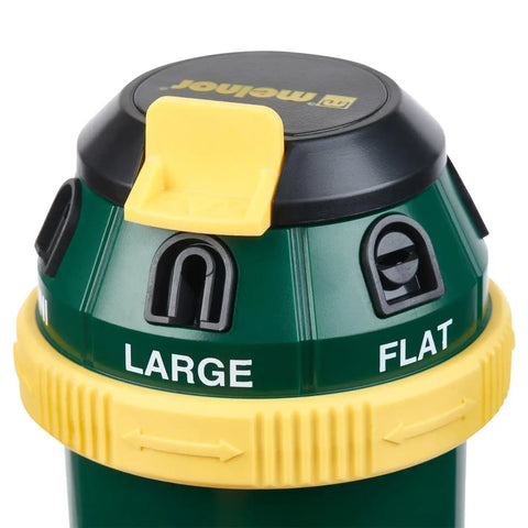 Close-up of spray settings on Six Pattern Rotary Sprinkler With Spike For Lawns And Gardens, Adjustable Spray From 25 To 360 Degrees
