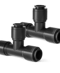 Quick Connect Drip Irrigation Tee Connectors For One Quarter Inch Tubing Universal Barbed Fittings Leak Free Sprinkler And Drip System Solution 15 Pack No Fuss Install For Garden Irrigation